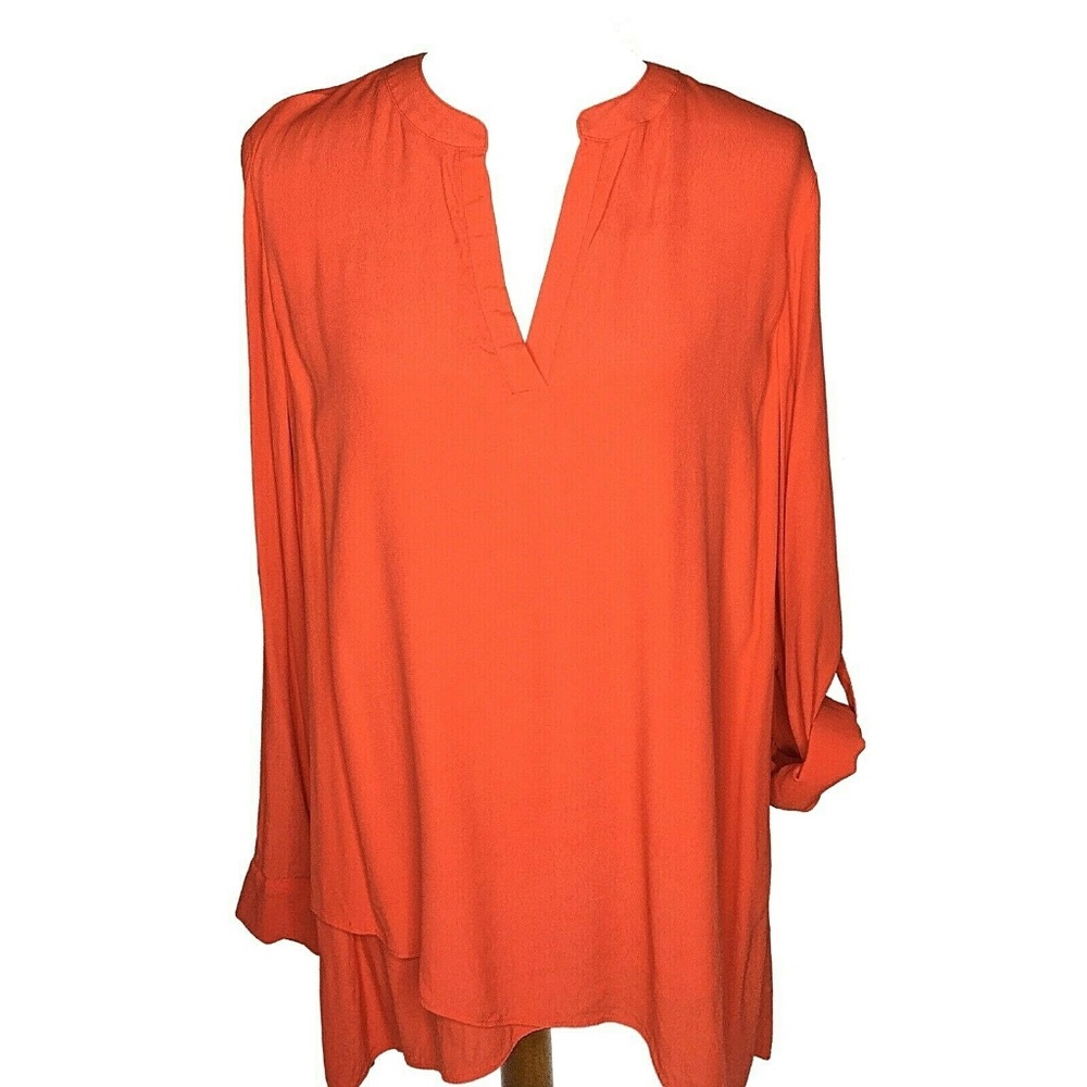 Soft Surroundings Asymmetrical Split Neck Tunic S… - image 1